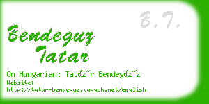 bendeguz tatar business card